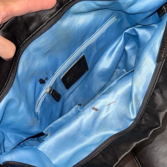 Coach (Rehab) Black Studded Tote Bag with Multicolor Accent - Picture 10 of 17